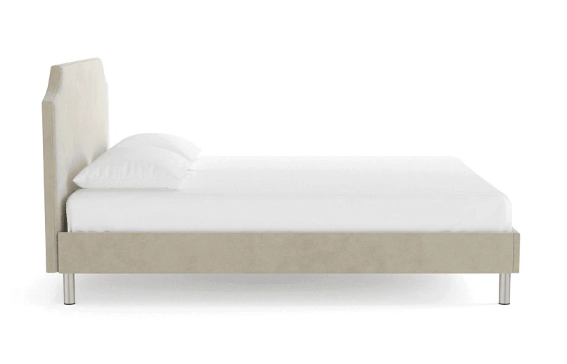 Мягкая кровать Runa, цвет Casanova Beige на деревянных высоких ножках с прямым изголовьем Askona фото - 2 - большое изображение